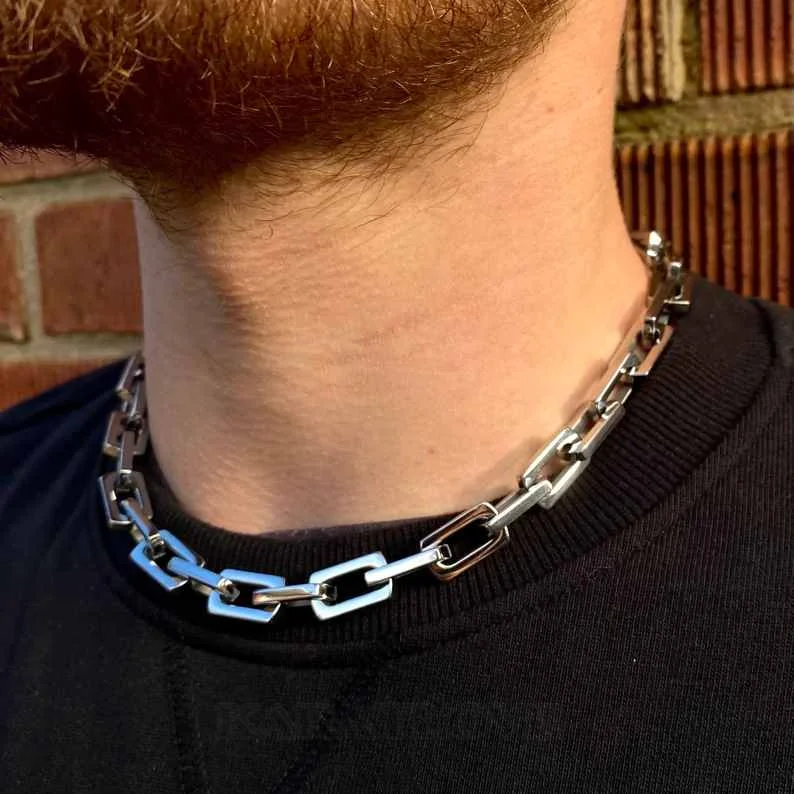 Silver Link Chain for Men Silver Link Chain for Men
