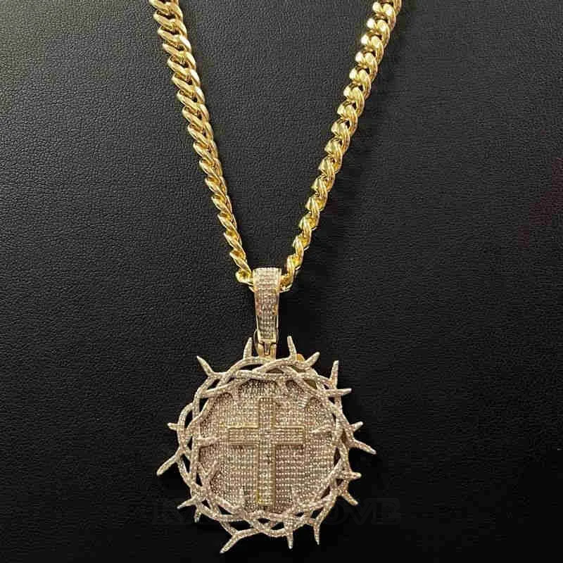 Crown of Thorns with Cross Medallion Pendant Crown of Thorns with Cross Medallion Pendant