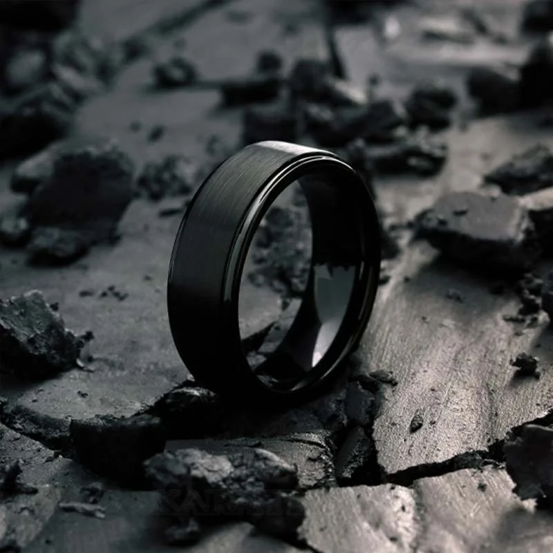 Black Tungsten Men's Ring
