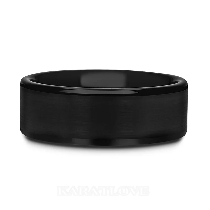 Black Tungsten Men's Ring