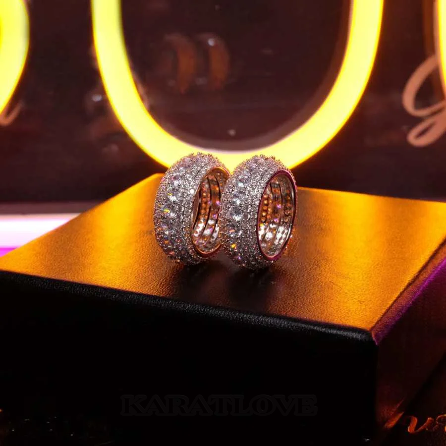 Micro-Inlay CZ Iced Ring