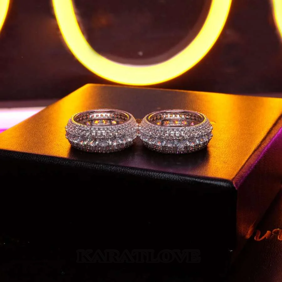 Micro-Inlay CZ Iced Ring