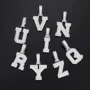 925 Sterling Silver Synthetic Moissanite A-Z 26 Letter Pendant Necklace for Women/Men with Stainless Steel Rope Chain