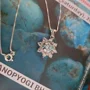Moissanite 2ct Necklace-Blue Green Stone Necklace Gift For Her 